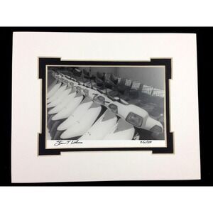 Black & White Photo Beach Scooters Key West Matted Signed Art Photography